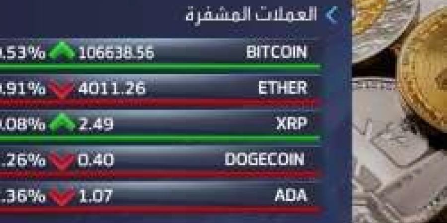 سعر عملة البتكوين يستقر عند 106.6 ألف دولار بعد ارتفاع تاريخي - الخبر اليمني