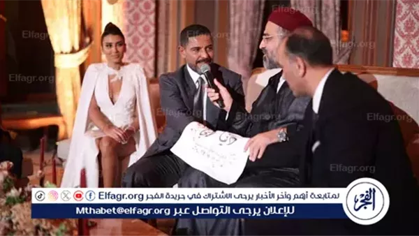 شاهد…توافد النجوم والمشاهير علي عقد قران هاني فرحات