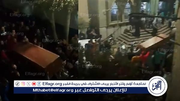 أهالي قرية ببني سويف يشيعون جثمان عامل الدليفري ضحية نجل زوجة شيف شهير