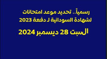 رسمياً.. جدول امتحانات الشهادة السودانية 2024/2025 وخطوات التسجيل عبر mohe.gov.sd