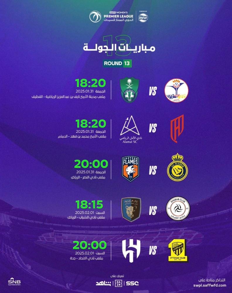 كلاسيكو مرتقب بين الهلال والاتحاد في دوري السيدات – أخبار السعودية