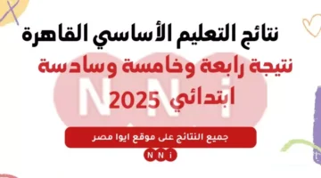 بوابة التعليم الاساسي برقم الجلوس.. نتيجة الصف الثالث والرابع والخامس الابتدائي 2025 بالاسم او بالرقم القومي