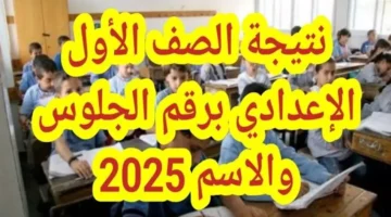 بالرقم القومي.. رابط نتيجة الصف الأول الاعدادي برقم الجلوس والاسم 2025 الترم الاول