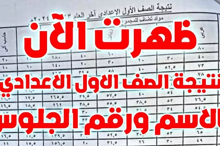 مليون مبروك.. نتيجة الصف الاول الاعدادي برقم الجلوس والاسم eduserv.cairo.gov.eg 2025