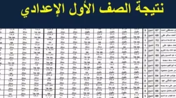 نتيجة الصف الأول الإعدادي برقم الجلوس 2025 نتيجه اولى اعدادي بالاسم على موقع الوزارة