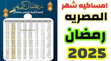 معهد البحوث الفلكية يُعلن امساكية شهر رمضان ٢٠٢٥ بتوقيت القاهرة .. شوف ميعاد فطارك إمتى