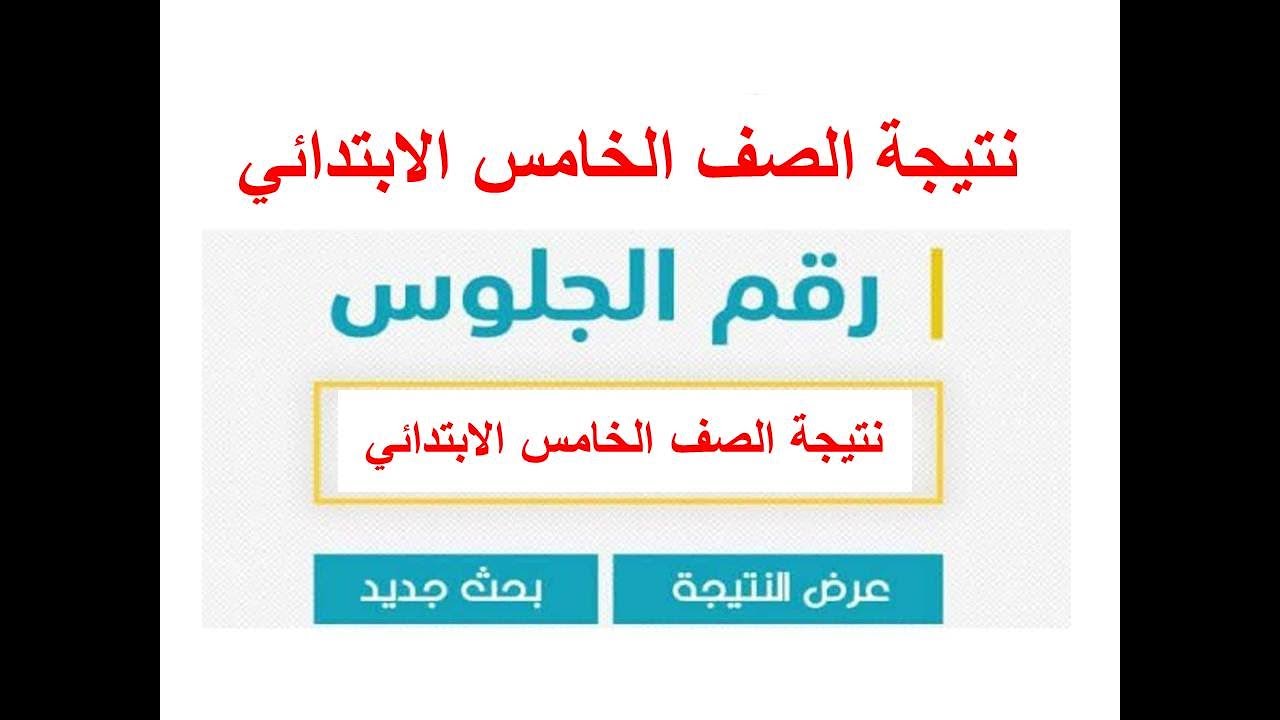 لينك نتيجة الصف الخامس الابتدائي برقم الجلوس 2025 عبر eduserv.cairo.gov.eg